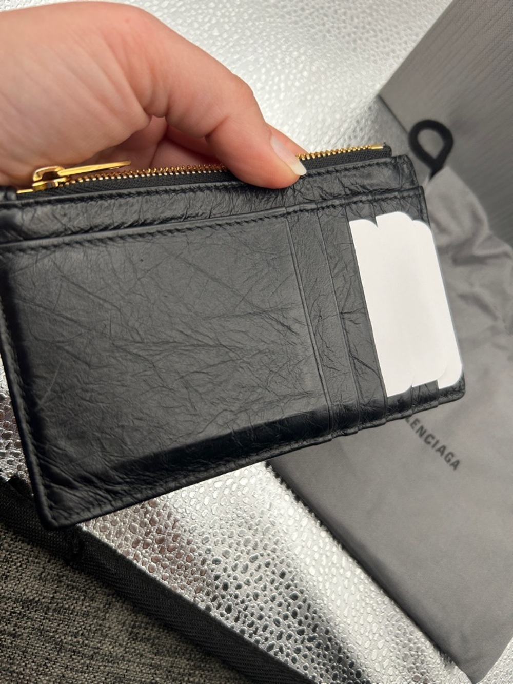 Balenciaga Crush Long Coin And Card Holder Quilted - Picture 4 of 10